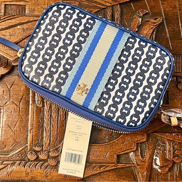 NWT AUTHENTIC TORY BURCH Gemini Link Wristlet Wallet - Picture 3 of 10